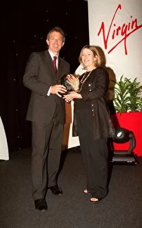 Images Dated 20th May 1999: Tony Blair MP gives Helen Ridding her award May 1999 Teacher of the Year at The