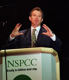Tony Blair MP Prime Minister helps launch NSPCC Campaign against Cruelty To Children Tony Blair MP Prime Minister helps launch NSPCC Campaign against Cruelty To Children