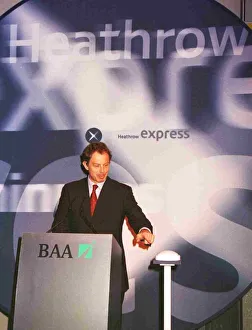 Tony Blair opening the new Hearow Express June 1998 rail link to Paddington at Tony Blair opening the new Hearow Express June 1998 rail link to Paddington at