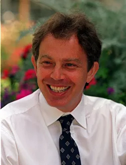 Tony Blair Prime Minister at 10 Downing Street 28 July 1997 interviewed by Mirror editor Tony Blair Prime Minister at 10 Downing Street 28 July 1997 interviewed by Mirror editor