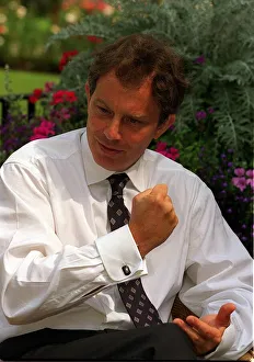 Tony Blair Prime Minister at 10 Downing Street 28 July 1997 interviewed by Mirror editor Tony Blair Prime Minister at 10 Downing Street 28 July 1997 interviewed by Mirror editor