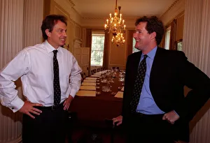 Tony Blair Prime Minister at Downing Street July 1997 during interview with Piers Morgan Tony Blair Prime Minister at Downing Street July 1997 during interview with Piers Morgan