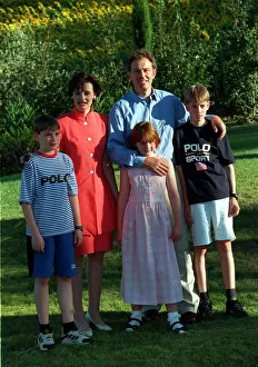Tony Blair Prime Minister with family in Tuscany August 1997 Tony Blair Prime Minister with family in Tuscany August 1997