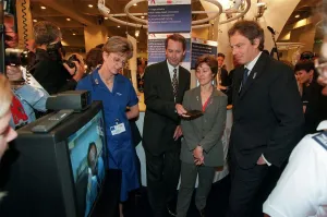 Tony Blair Prime Minister July 1998, at Earls Court show where he will be giving a speech Tony Blair Prime Minister July 1998, at Earls Court show where he will be giving a speech