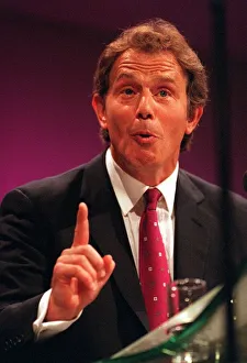Tony Blair Prime Minister speaking September 1998 at the Labour Party Conference Tony Blair Prime Minister speaking September 1998 at the Labour Party Conference