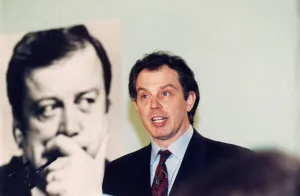 Tony Blair speaking at Labour press conference - January 1995 09/01/1995 Tony Blair speaking at Labour press conference - January 1995 09/01/1995