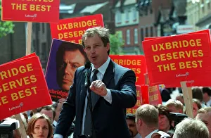 Tony Blair in Uxbridge 25 July 1997, on the By Election Campaign Trail in Uxbridge Tony Blair in Uxbridge 25 July 1997, on the By Election Campaign Trail in Uxbridge