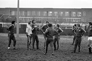 Tony Neary (light coloured top), England rugby player, training with the England rugby Tony Neary (light coloured top), England rugby player, training with the England rugby