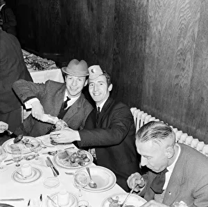 Tottenham Hotspur Christmas Party 19th December 1961. Cliff Jones (centre Tottenham Hotspur Christmas Party 19th December 1961. Cliff Jones (centre