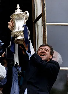 Tottenham Hotspur football manager Terry Venables Spurs celebrates with the FA Cup trophy Tottenham Hotspur football manager Terry Venables Spurs celebrates with the FA Cup trophy