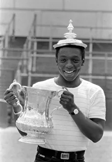 Tottenham Hotspur player Garth Crooks with the FA Cup. 15th May 1981 Tottenham Hotspur player Garth Crooks with the FA Cup. 15th May 1981