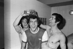 Tottenham Hotspur v Arsenal 1971, Ray Kennedy centre Frank McLintock right Tottenham Hotspur v Arsenal 1971, Ray Kennedy centre Frank McLintock right