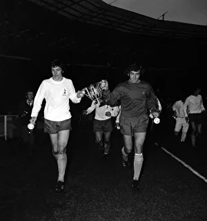 Tottenham Hotspur v Aston Villa League Cup Final 1971 Players holding the winning Tottenham Hotspur v Aston Villa League Cup Final 1971 Players holding the winning