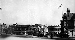 Town centre at Widnes, with town hall on right. 30th October 1958 Town centre at Widnes, with town hall on right. 30th October 1958