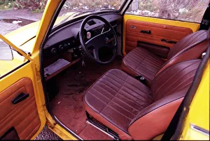 Trabant motor car East German December 1997 Road Record interior Trabant motor car East German December 1997 Road Record interior