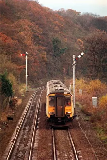 A train on the Newcastle to Carlisle line at Corbridge, Northumberland on 11th October A train on the Newcastle to Carlisle line at Corbridge, Northumberland on 11th October