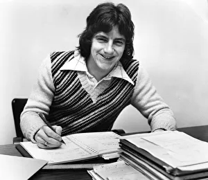 Tranmere Rovers footballer Steve Coppell sitting at his desk as he studies for his degree Tranmere Rovers footballer Steve Coppell sitting at his desk as he studies for his degree