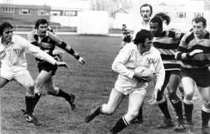 Trevor Evans, Swansea and Wales rugby international, in action for his club side Trevor Evans, Swansea and Wales rugby international, in action for his club side