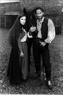 Trevor Eve actor with Jane Seymour on the set of Jamaica Inn. November 1982 Trevor Eve actor with Jane Seymour on the set of Jamaica Inn. November 1982
