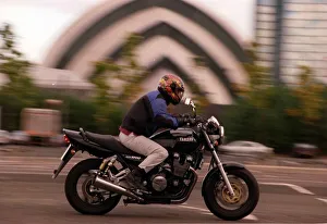 Trevor Walls rides a Yamaha XJR 1200 motorbike October 1998 Trevor Walls rides a Yamaha XJR 1200 motorbike October 1998