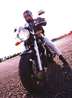 Trevor Walls sitting on a Yamaha XJR 1200 motorbike October 1998 Trevor Walls sitting on a Yamaha XJR 1200 motorbike October 1998