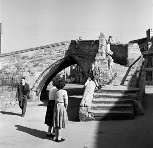 Trinity Bridge in Crowland, Lincolnshire. 2nd April 1953 Trinity Bridge in Crowland, Lincolnshire. 2nd April 1953