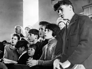 Tryweryn Valley - Children in the congregation at the last Harvest service at Capel Tryweryn Valley - Children in the congregation at the last Harvest service at Capel