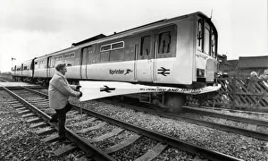Tutbury's first stopping train since 1966. Station reopening 15th April 1984 Tutbury's first stopping train since 1966. Station reopening 15th April 1984
