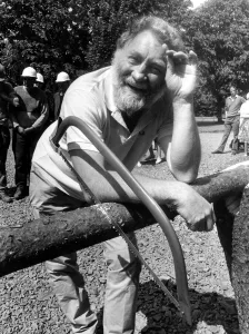 TV conservationist David Bellamy took a firm hand in the opening of a new picnic spot TV conservationist David Bellamy took a firm hand in the opening of a new picnic spot