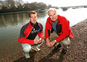 TV Presenter Peter Snow and son Daniel March 1999 by the river Thames at Putney TV Presenter Peter Snow and son Daniel March 1999 by the river Thames at Putney