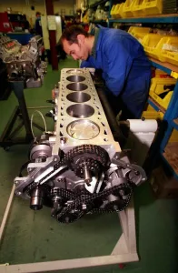 TVR car February 1999 Road Record TVR speed six man looking at the engine TVR car February 1999 Road Record TVR speed six man looking at the engine