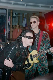 Images Dated 12th February 1992: U2 filming the video for their single 'Even Better Than the Real Thing'