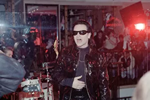 Images Dated 12th February 1992: U2 filming the video for their single 'Even Better Than the Real Thing'