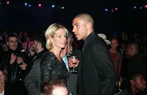 Images Dated 21st June 1998: Ulrika Jonsson and Stan Collymore Febuary1998 at The 1998 Brit Awards
