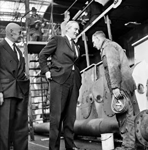 Ulster Prime Minister Mayor James Chichester Clark visits Halland and Wallf shipyard Ulster Prime Minister Mayor James Chichester Clark visits Halland and Wallf shipyard