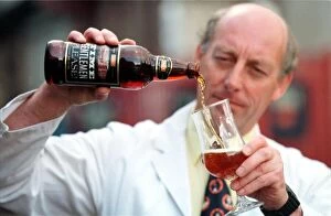 Images Dated 22nd June 1999: The Vaux Brewery in Sunderland - Vaux brewer Jim Murray pours a glass of Time Please ale