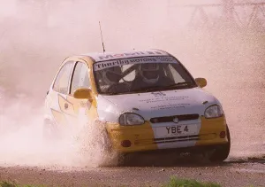 A Vauxhall Corsa rally sports car March 1998 Being driven by Actress Glenda McKay A Vauxhall Corsa rally sports car March 1998 Being driven by Actress Glenda McKay