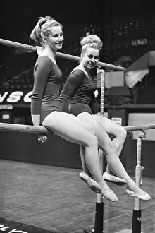 Vera Caslavska (right), Gymnast from Czechoslovakia, in the UK to compete in an Vera Caslavska (right), Gymnast from Czechoslovakia, in the UK to compete in an