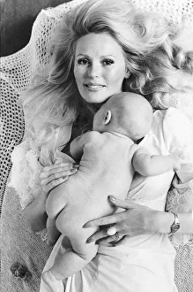 Veronica Carlson Actress Holding her new baby Carly. She is married to Company Director Veronica Carlson Actress Holding her new baby Carly. She is married to Company Director