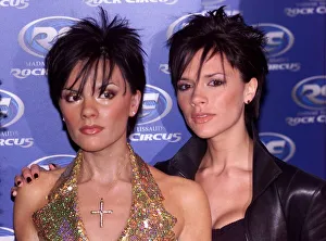 Victoria Adams December 1999 Singer Spice Girl with her waxwork in Madam Tussards Victoria Adams December 1999 Singer Spice Girl with her waxwork in Madam Tussards