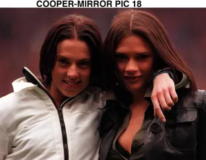 Victoria Adams and Mel C members of pop group the Spice Girls suddenly likes football as Victoria Adams and Mel C members of pop group the Spice Girls suddenly likes football as