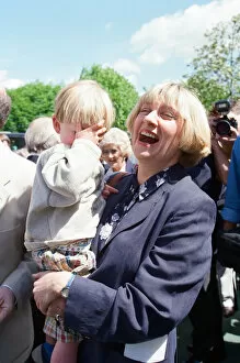 Images Dated 14th May 1995: Victoria Wood pictured with her son Henry Durham at the unveiling of the Eric Morecambe