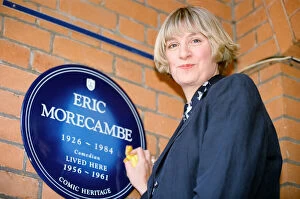 Images Dated 14th May 1995: Victoria Wood at the unveiling of the Eric Morecambe blue plaque. 14th May 1995