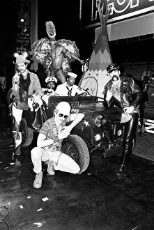 Images Dated 22nd April 1979: Village People pop band in a army car Disco music msi
