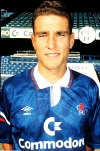 Vinnie Jones Footballer Picured wearing the Chelsea strip msi Vinnie Jones Footballer Picured wearing the Chelsea strip msi