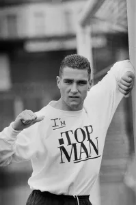 Vinnie Jones pictured during a photocall for Wimbledon Football club Vinnie Jones pictured during a photocall for Wimbledon Football club