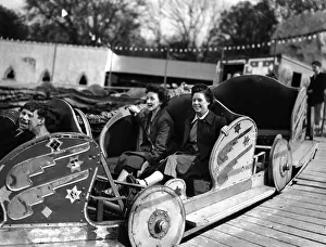 Visitor enjoying big dipper and other rides at the Festival of Britain pleasure gardens Visitor enjoying big dipper and other rides at the Festival of Britain pleasure gardens