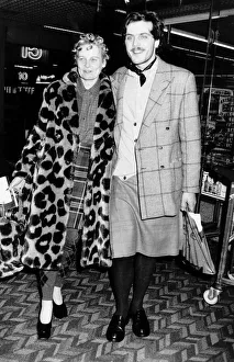 Vivienne Westwood award winning fashion designer and her assistant Andreas (in a skirt Vivienne Westwood award winning fashion designer and her assistant Andreas (in a skirt