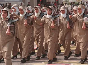 Volunteer Reserve Army May 1998 Womans Unit Parade in the streets of Tikrit Volunteer Reserve Army May 1998 Womans Unit Parade in the streets of Tikrit
