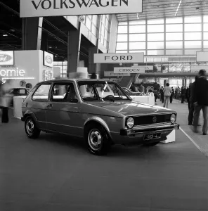 A VW Golf at the Paris Motor Show. 4th October 1974 A VW Golf at the Paris Motor Show. 4th October 1974